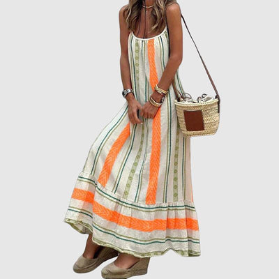 Stylish Orange Dress in Lightweight Fabric
