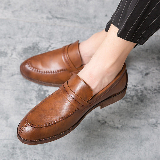 Men’s Loafers – Faux Leather – Slip-On – Penny Strap – Classic Streamlined Fit