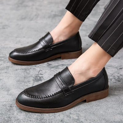 Men’s Loafers – Faux Leather – Slip-On – Penny Strap – Classic Streamlined Fit