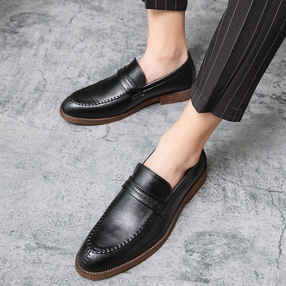 Men’s Loafers – Faux Leather – Slip-On – Penny Strap – Classic Streamlined Fit