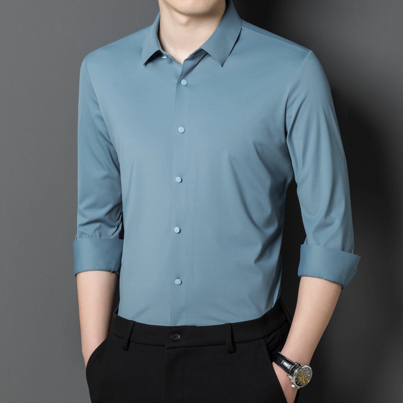 Men's Stretch Fit Elastic Shirt