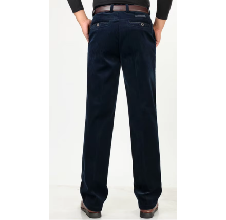 Men's corduroy pants with classic fit and belt loops