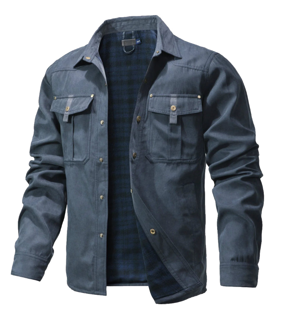 Men's casual flannel jacket