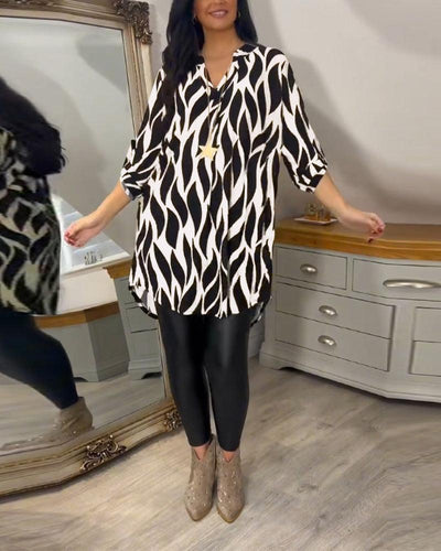Casual Stylish Blouse for Women - Lightweight Long Sleeve Top