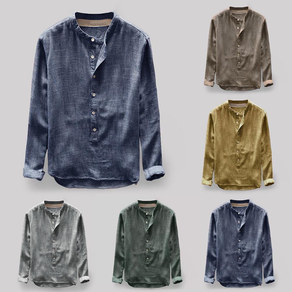 Men's Classic Long Sleeve Button-Up Shirt