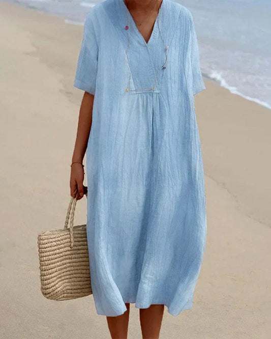 Elegant Women's Summer Dress with Printed Design