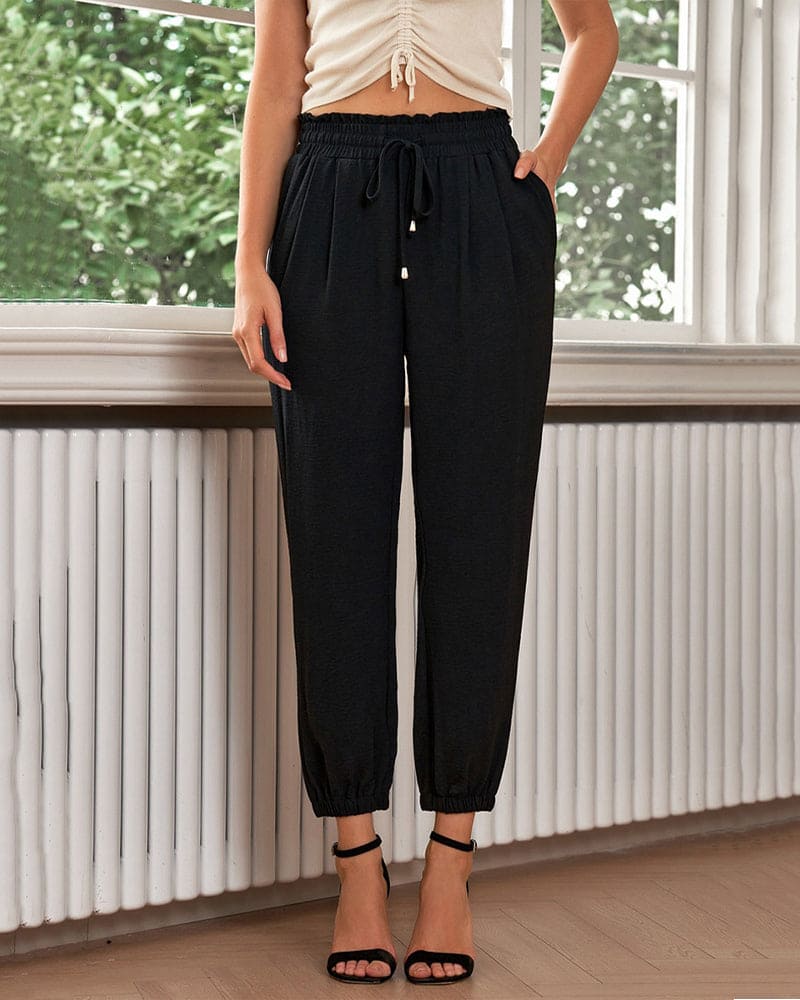 Women's pants with drawstring