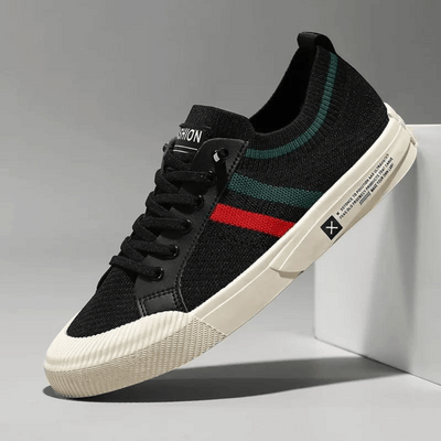 Men’s Casual Sneakers – Breathable Knit Fabric – Lace-Up – Rubber Sole – Lightweight