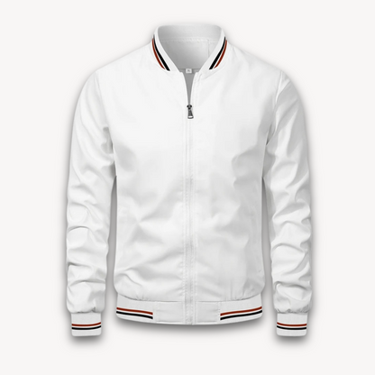 Men’s Bomber Jacket – Lightweight Zip-Up – Relaxed Fit – Ribbed Trim – Sporty Style