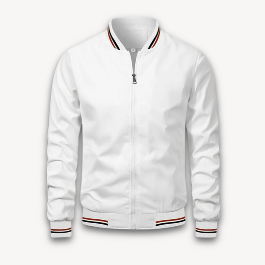 Men’s Bomber Jacket – Lightweight Zip-Up – Relaxed Fit – Ribbed Trim – Sporty Style