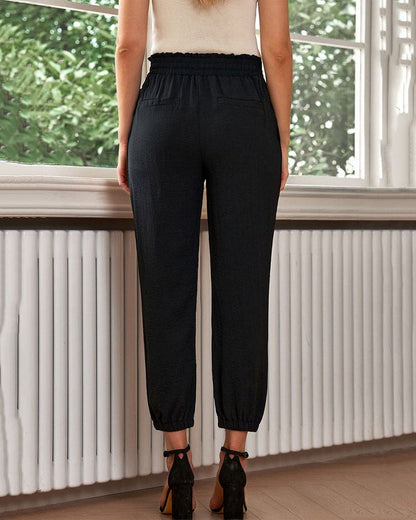 Women's pants with drawstring