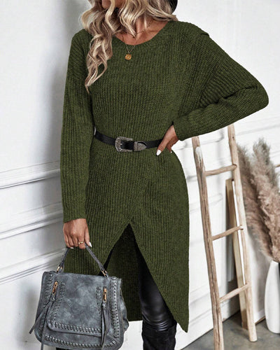 Solid Color Midi Dress in Soft Fabric for Everyday Wear