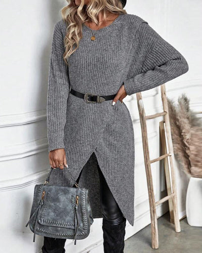 Solid Color Midi Dress in Soft Fabric for Everyday Wear