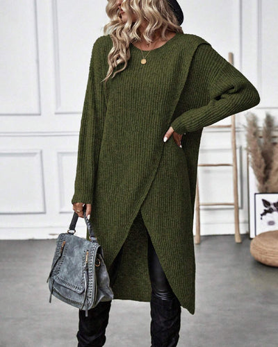 Solid Color Midi Dress in Soft Fabric for Everyday Wear
