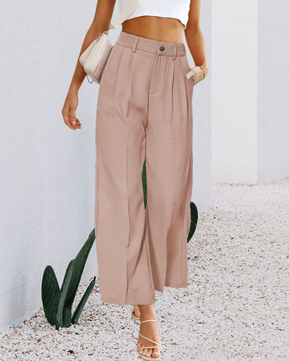 Women's wide-leg high-waisted pants