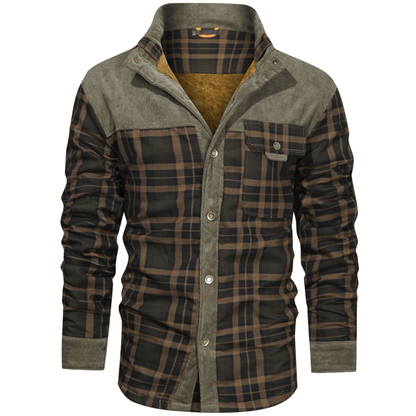 Men's stripe flannel jacket