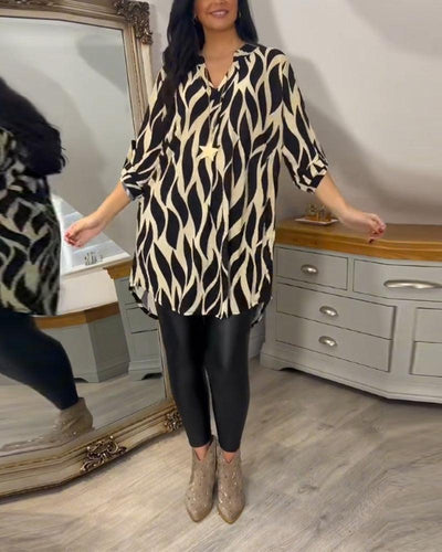Casual Stylish Blouse for Women - Lightweight Long Sleeve Top