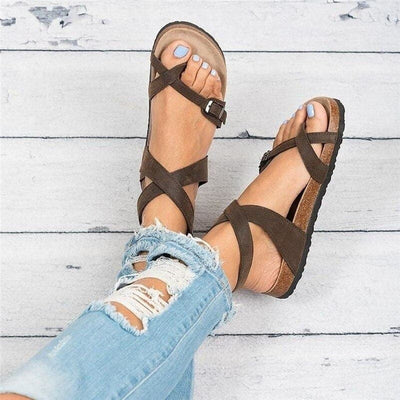 Women’s Sandals - Ergonomic Fit - Cushioned Footbed - Adjustable Straps - Flat Sole