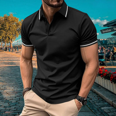 Men’s Polo Shirt – Slim Fit – Soft Knit – Ribbed Collar – Short Sleeve Casual Wear