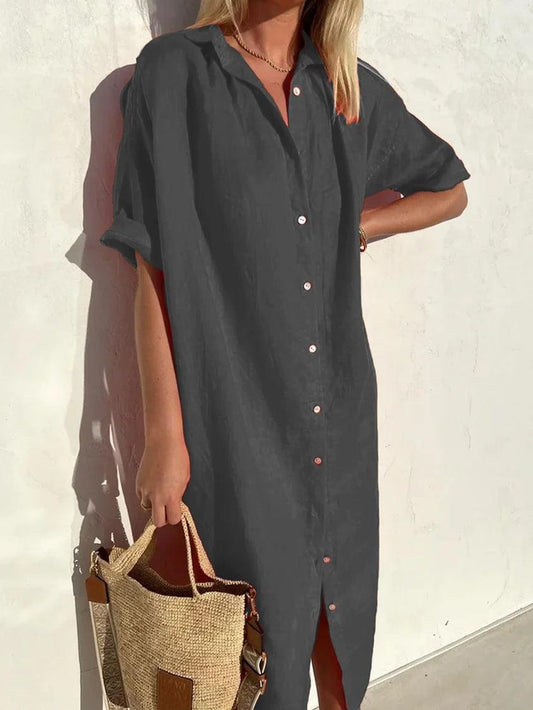 Oversized Casual Dress for Women - Long Sleeve, Loose Fit