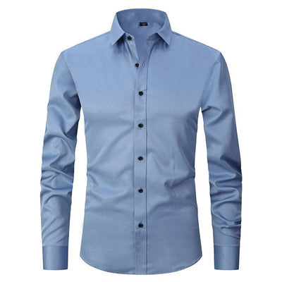Men’s Dress Shirt – Slim Fit – Stretch Comfort – Wrinkle-Free – Button-Down Collar