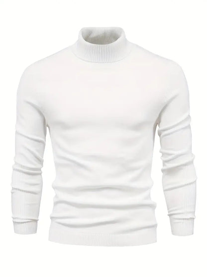 Men's casual pullover with turtleneck for men