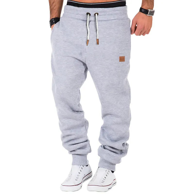 Men's joggers with elastic waistband and drawstring