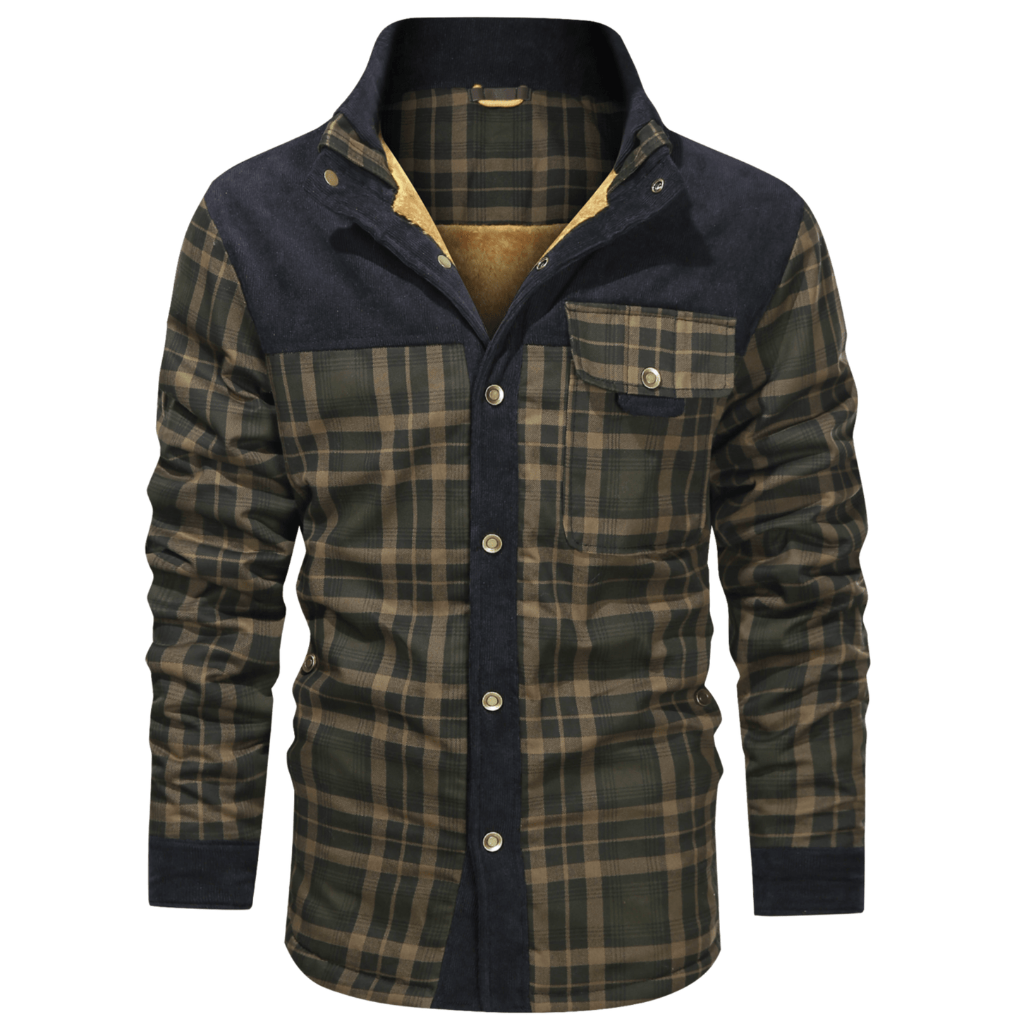 Men's stripe flannel jacket