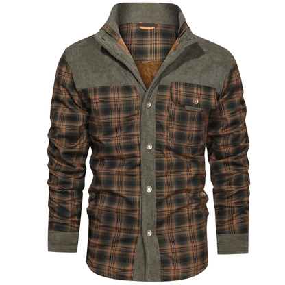 Men's stripe flannel jacket