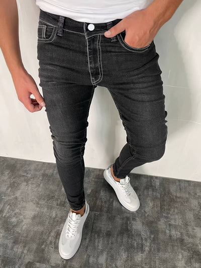 Men's Skinny Jeans - Slim Fit Stretch Denim - Modern Casual Wear
