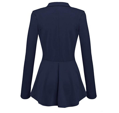 Women's feminine lapel double breasted blazer