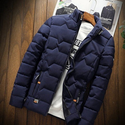 Men's warm stand collar jacket