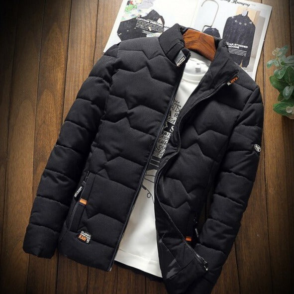 Men's warm stand collar jacket