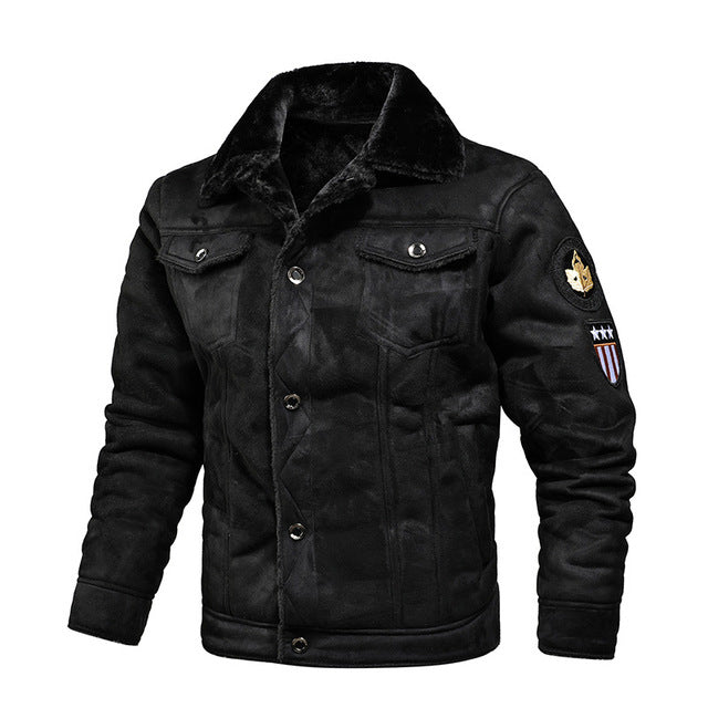 Men's casual leather jacket