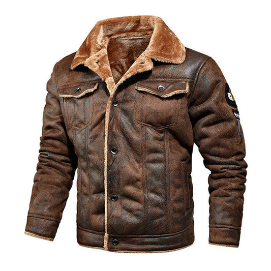 Men's casual leather jacket