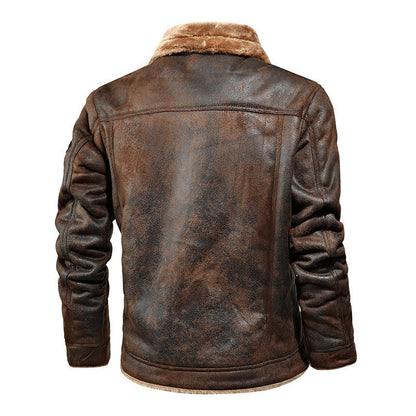 Men's casual leather jacket