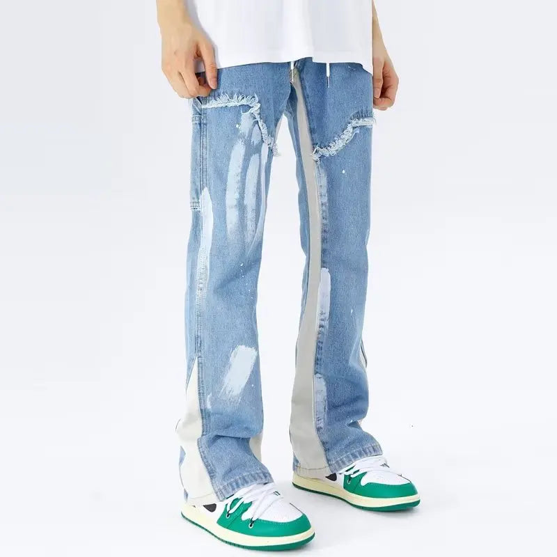 Men's baggy flared jeans