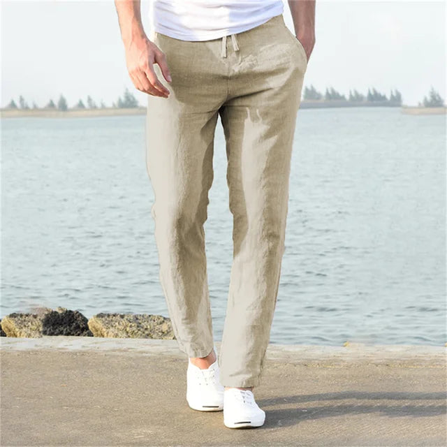 Men’s Chino Trousers - Slim Fit - Lightweight - Breathable Casual Wear