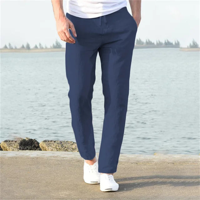 Men’s Chino Trousers - Slim Fit - Lightweight - Breathable Casual Wear