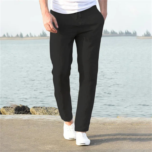 Men’s Chino Trousers - Slim Fit - Lightweight Cotton - Breathable Casual Wear