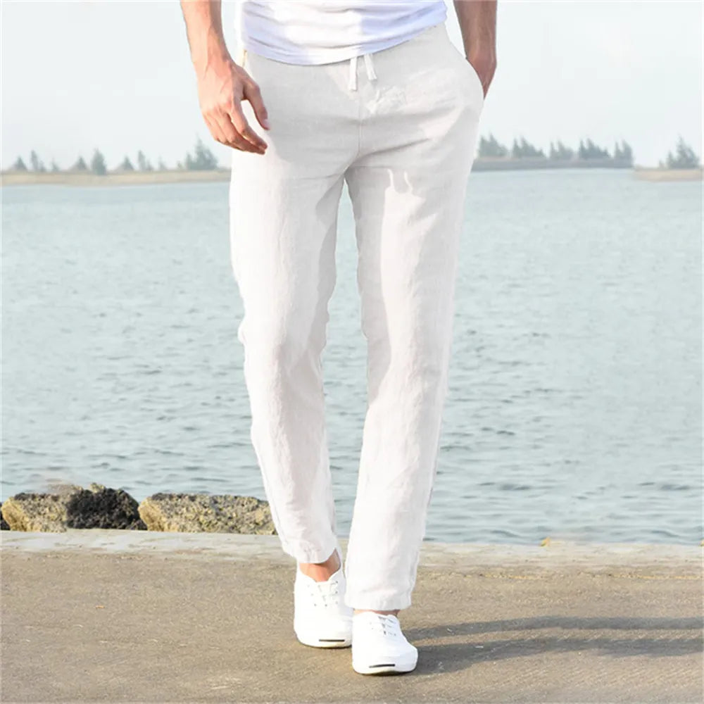 Men’s Chino Trousers - Slim Fit - Lightweight - Breathable Casual Wear