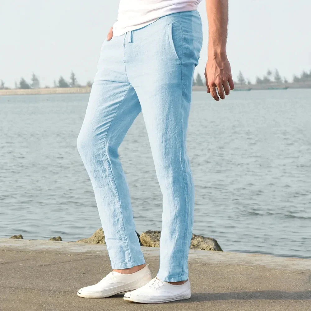 Men’s Chino Trousers - Slim Fit - Lightweight - Breathable Casual Wear