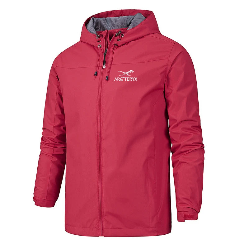 Men’s Hooded Windbreaker - Lightweight Zip-Up Jacket - Water-Resistant Casual Outerwear