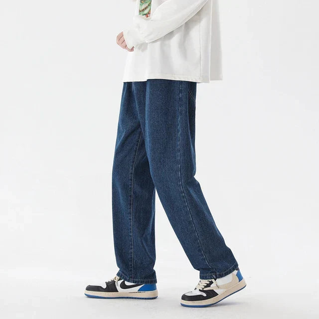 Men's Straight Leg Denim Jeans - Relaxed Fit - Durable Classic Everyday Wear