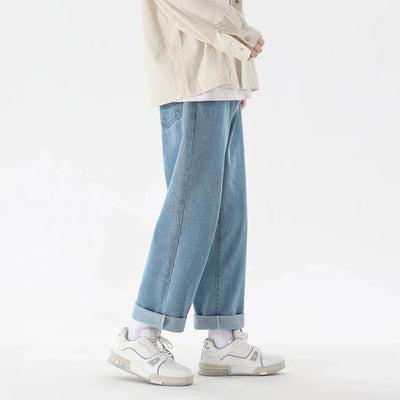 Men's Straight Leg Denim Jeans - Relaxed Fit - Durable Classic Everyday Wear