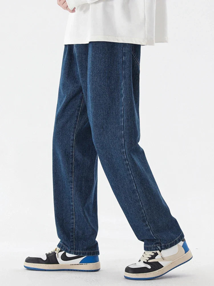 Men's Straight Leg Denim Jeans - Relaxed Fit - Durable Classic Everyday Wear