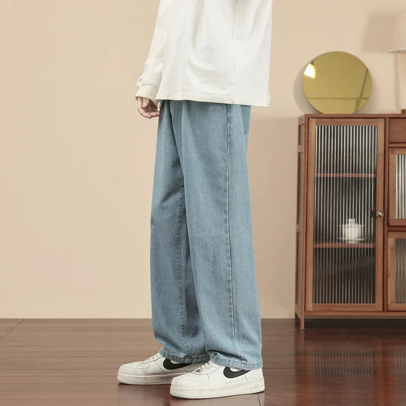 Men's Straight Leg Denim Jeans - Relaxed Fit - Durable Classic Everyday Wear