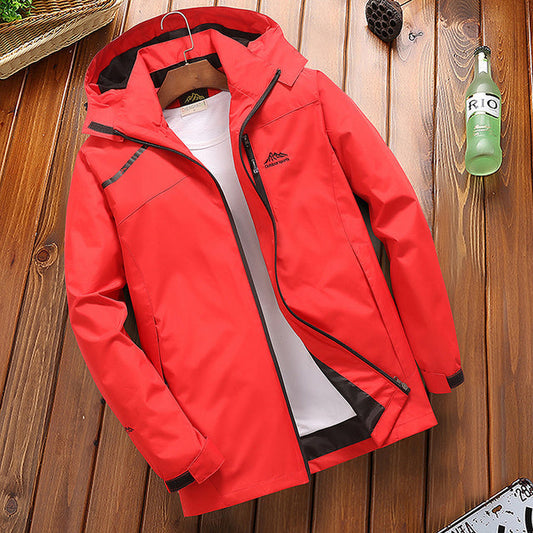 Men’s Rain Jacket – Regular Fit – Zip Front – Lined Lightweight Design