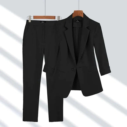 Women's formal suit set blazer and pants