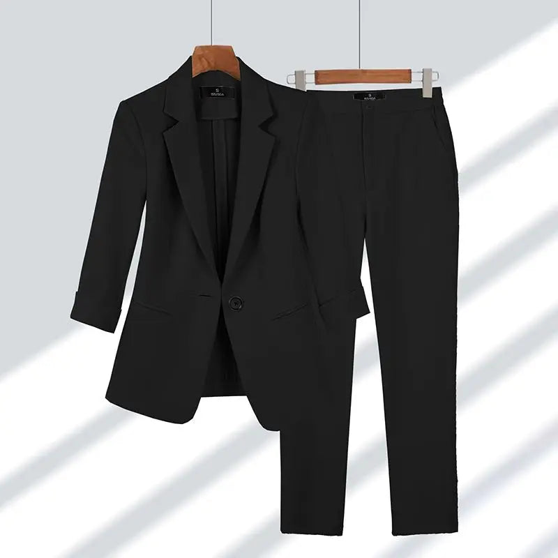 Women's formal suit set blazer and pants